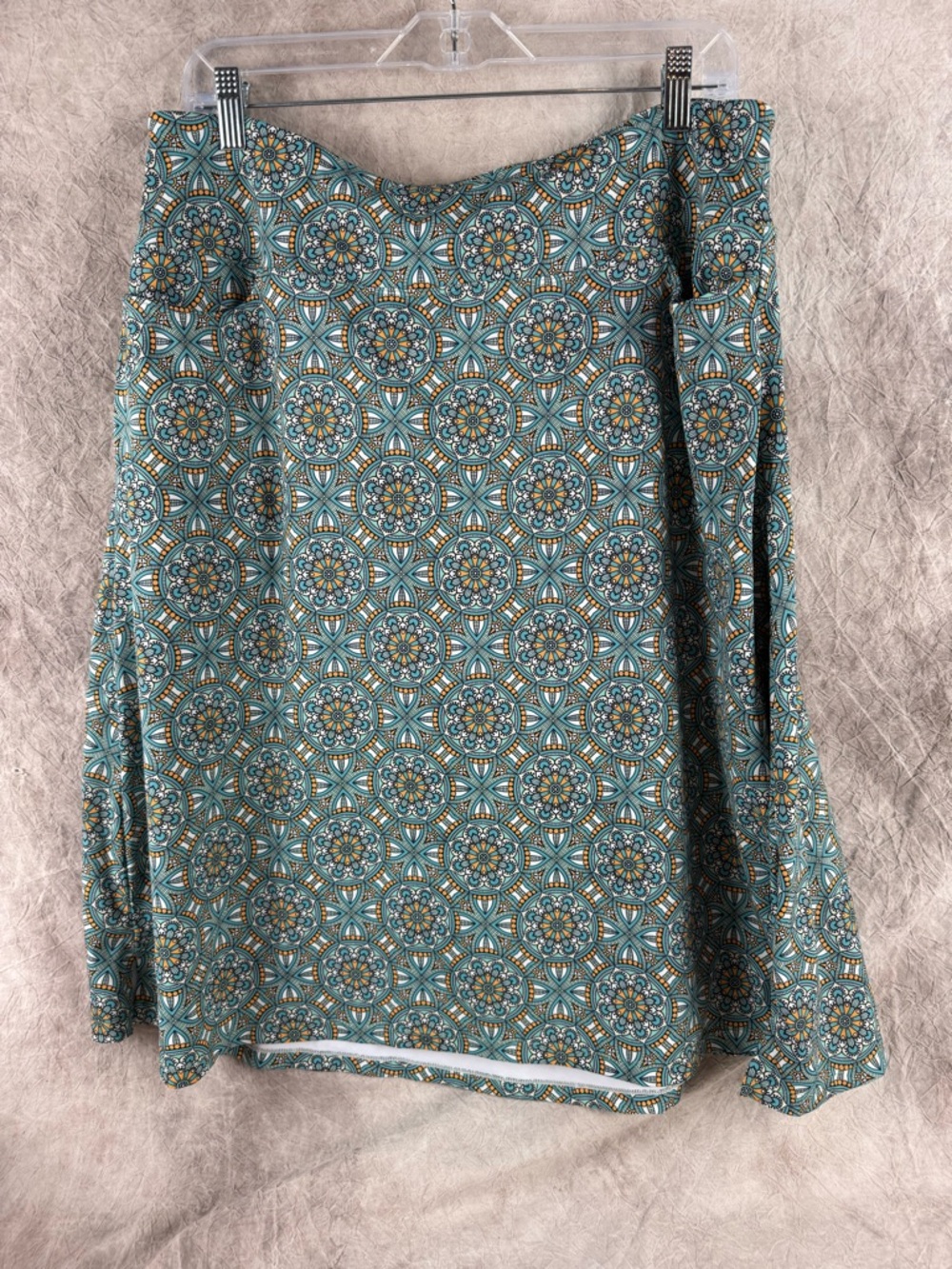 Women’s Teal Patterned Swim Skirt 2xl Modest swimming